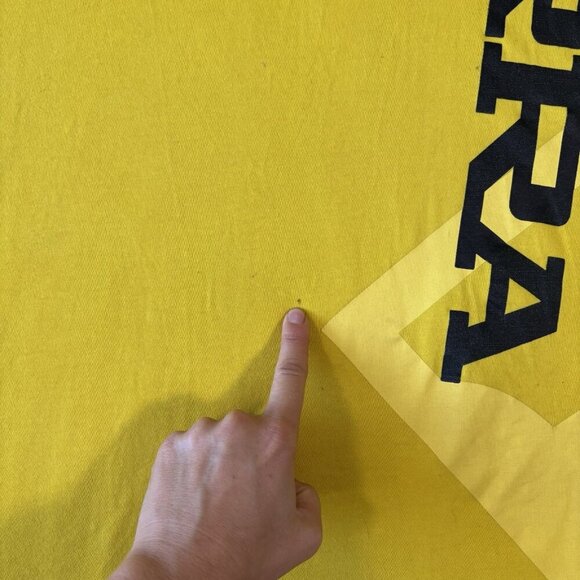 Terra Construction Heavy Cotton Yellow Work T-Shirt Workwear Men’s XL Carhartt - Picture 4 of 11